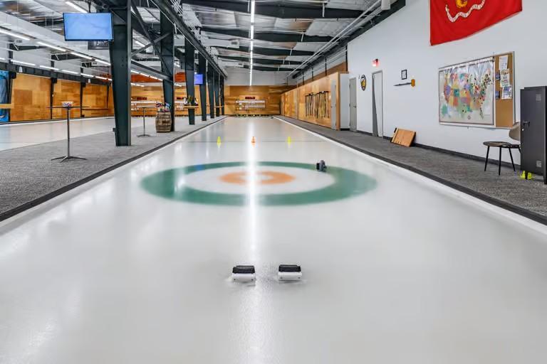 Curling lane at Tee Line Nashville