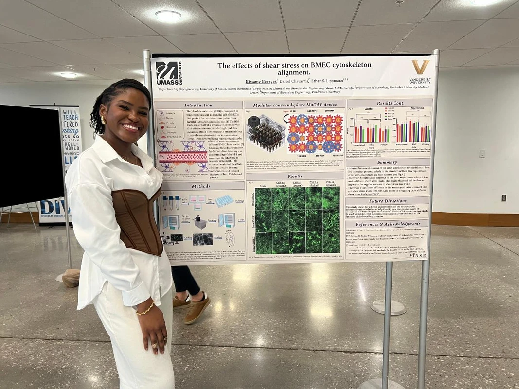 Kissamy 2024 VINSE REU student, featured in UMass Dartmouth