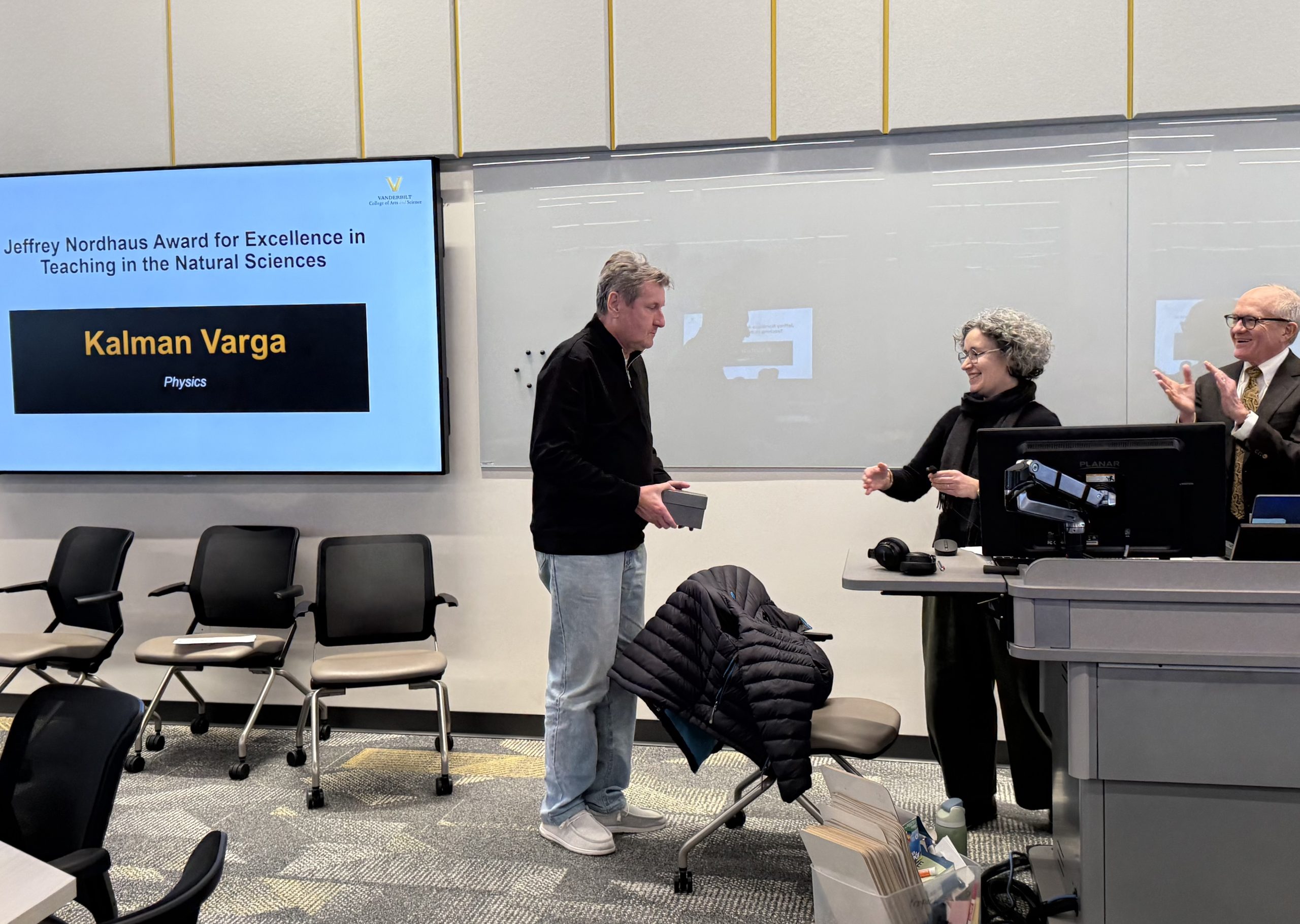 Dr. Kalman Varga 2026 Jeffrey Nordhaus award for excellence in teaching