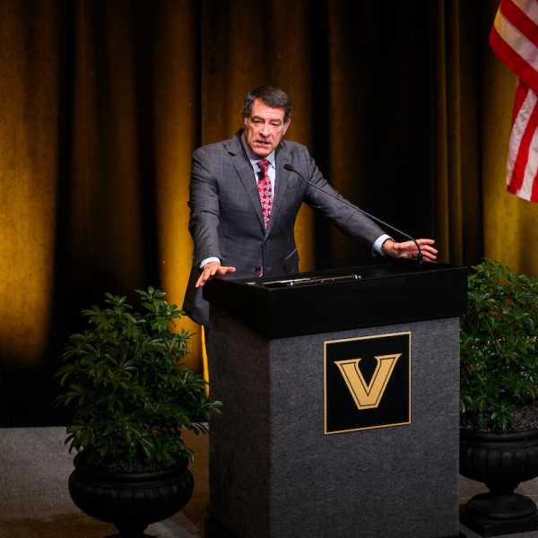 Congressman Mark Green during the Institute of National Security 2025 Summit on Modern Conflict and Emerging Threats. Photo: John Amis/Vanderbilt University