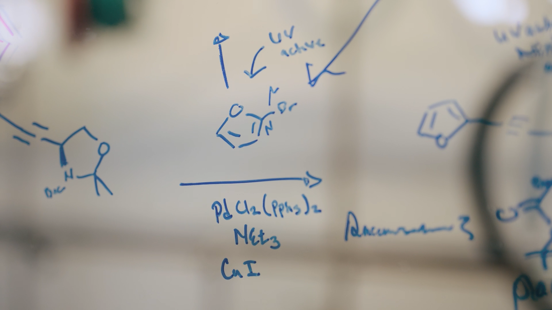 A whiteboard in a lab