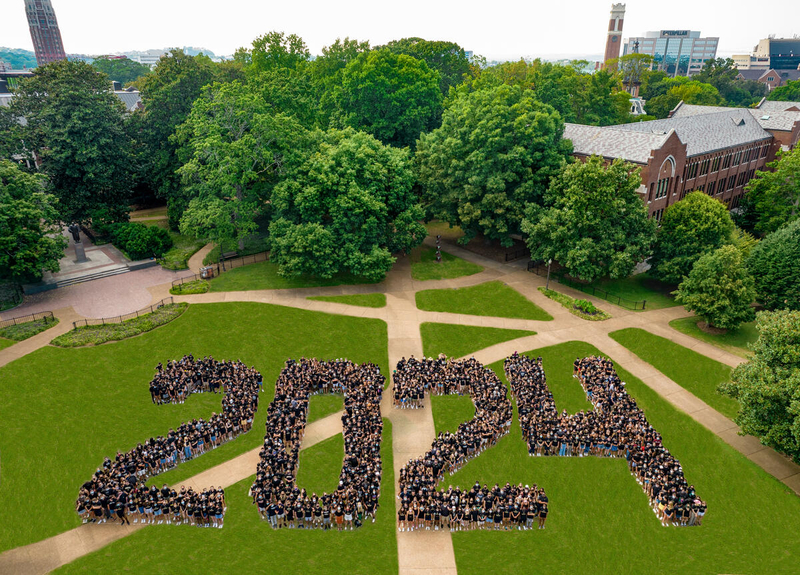 Class of 2024 on Library Lawn