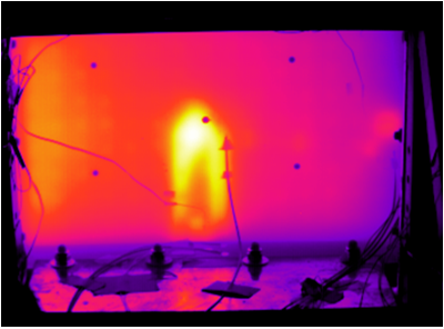 Fig.1:Experimental temperature distribution on panel